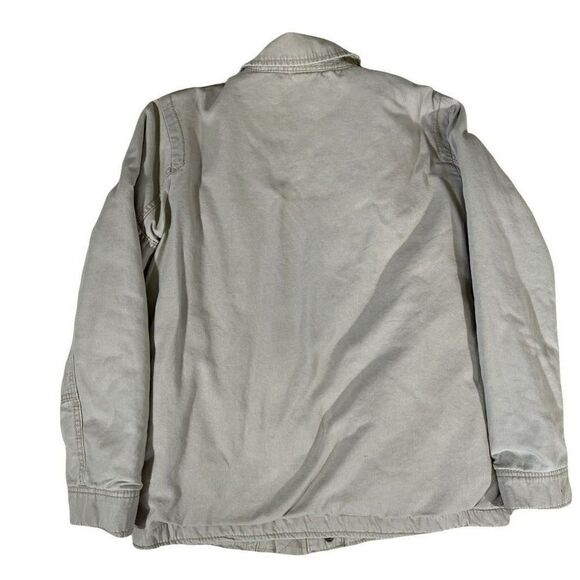 Talbots Boys Jacket Beige Lined Pockets Collared Snap Zipper 100% Cotton 16 - Picture 10 of 12